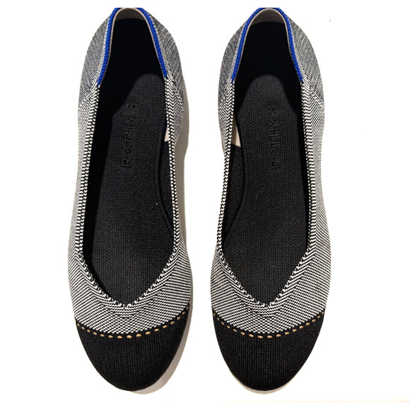 Rothy’s The Flat Size 9 Black Cap Round Toe Washable Eco Friendly Slip Ons - Picture 1 of 10